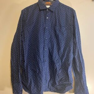 Denim and Flower Clover AOP Casual Button Down Slim Fit XLarge Long Sleeve Shirt
